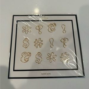 Kate Spade gold paper clips